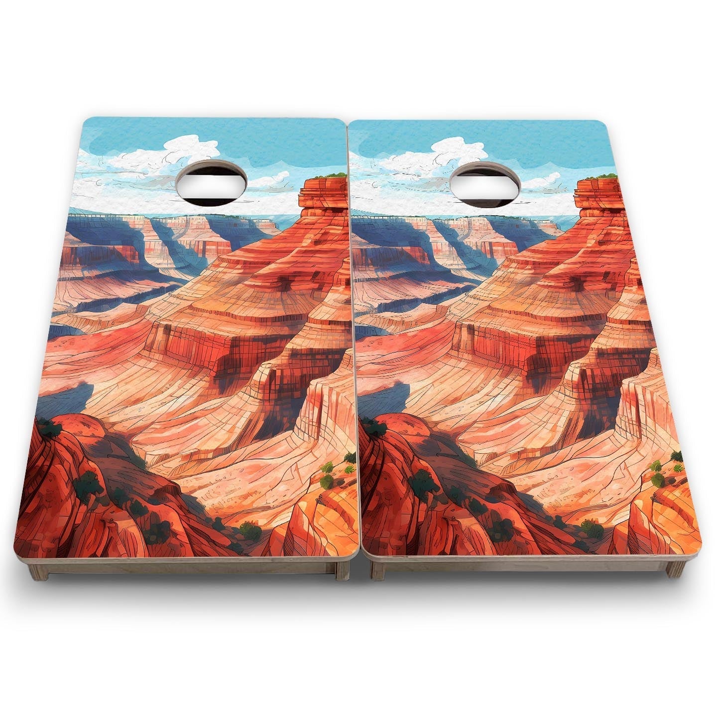 Grand Canyon - Mini or Vacation Size Boards by Cornhole Solutions, custom cornhole board detail photo 7