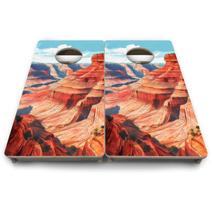 Grand Canyon - Mini or Vacation Size Boards by Cornhole Solutions, custom cornhole board detail photo 9