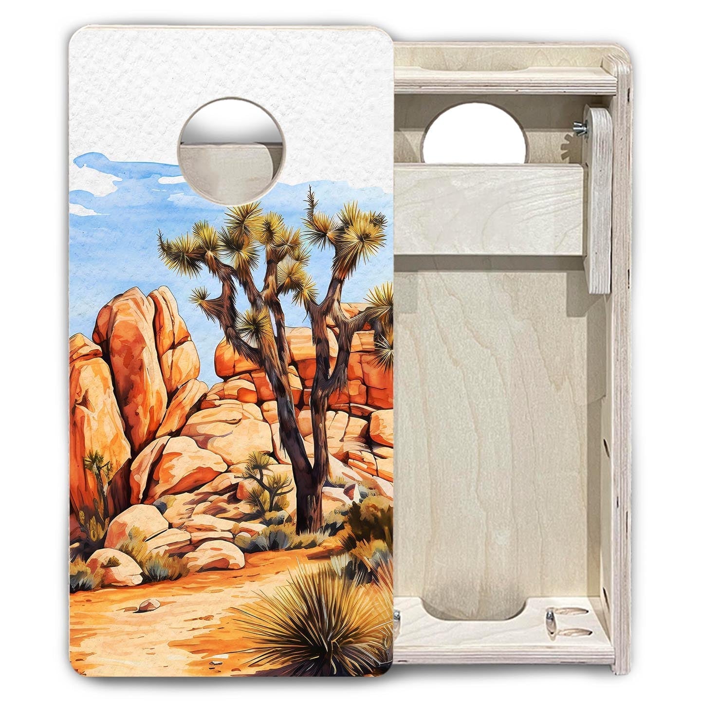 Joshua Tree - Mini or Vacation Size Boards by Cornhole Solutions, custom cornhole board detail photo 6