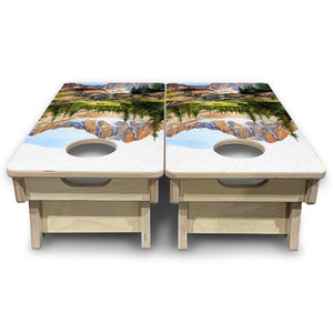 Rocky Mountains - Mini or Vacation Size Boards by Cornhole Solutions, custom cornhole board detail photo 4
