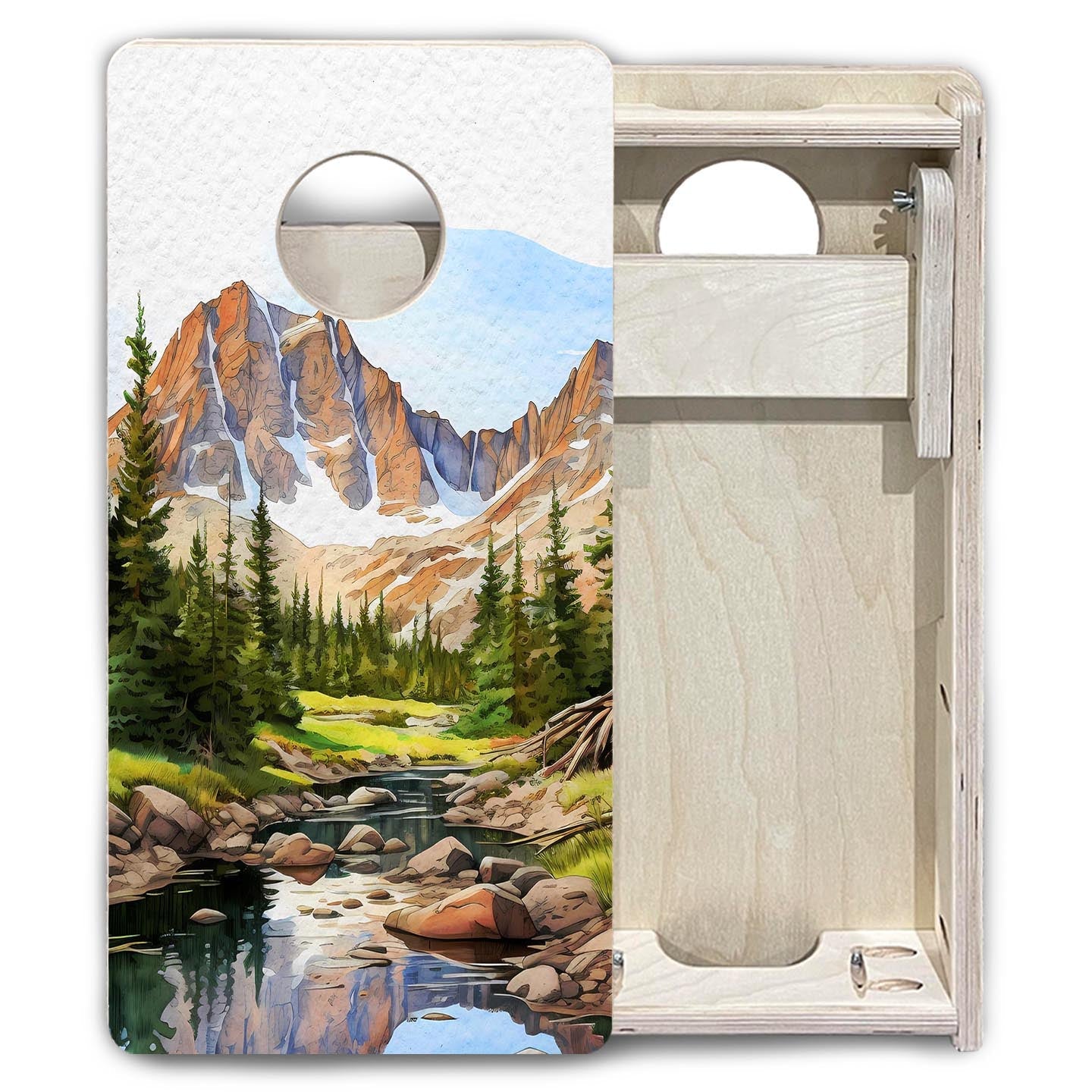 Rocky Mountains - Mini or Vacation Size Boards by Cornhole Solutions, custom cornhole board detail photo 6