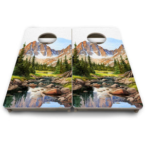 Rocky Mountains - Mini or Vacation Size Boards by Cornhole Solutions, custom cornhole board detail photo 9