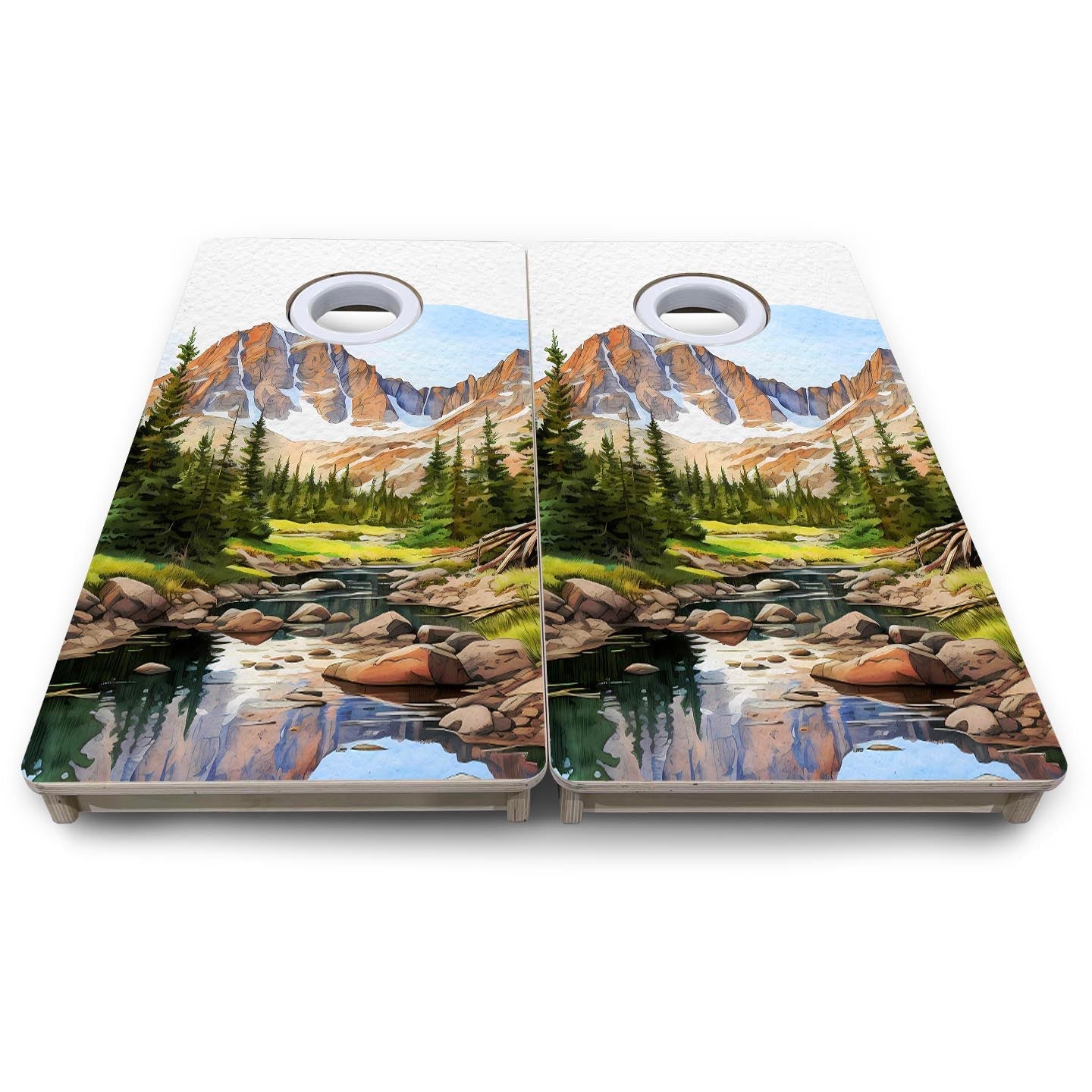 Rocky Mountains - Mini or Vacation Size Boards by Cornhole Solutions, custom cornhole board detail photo 8