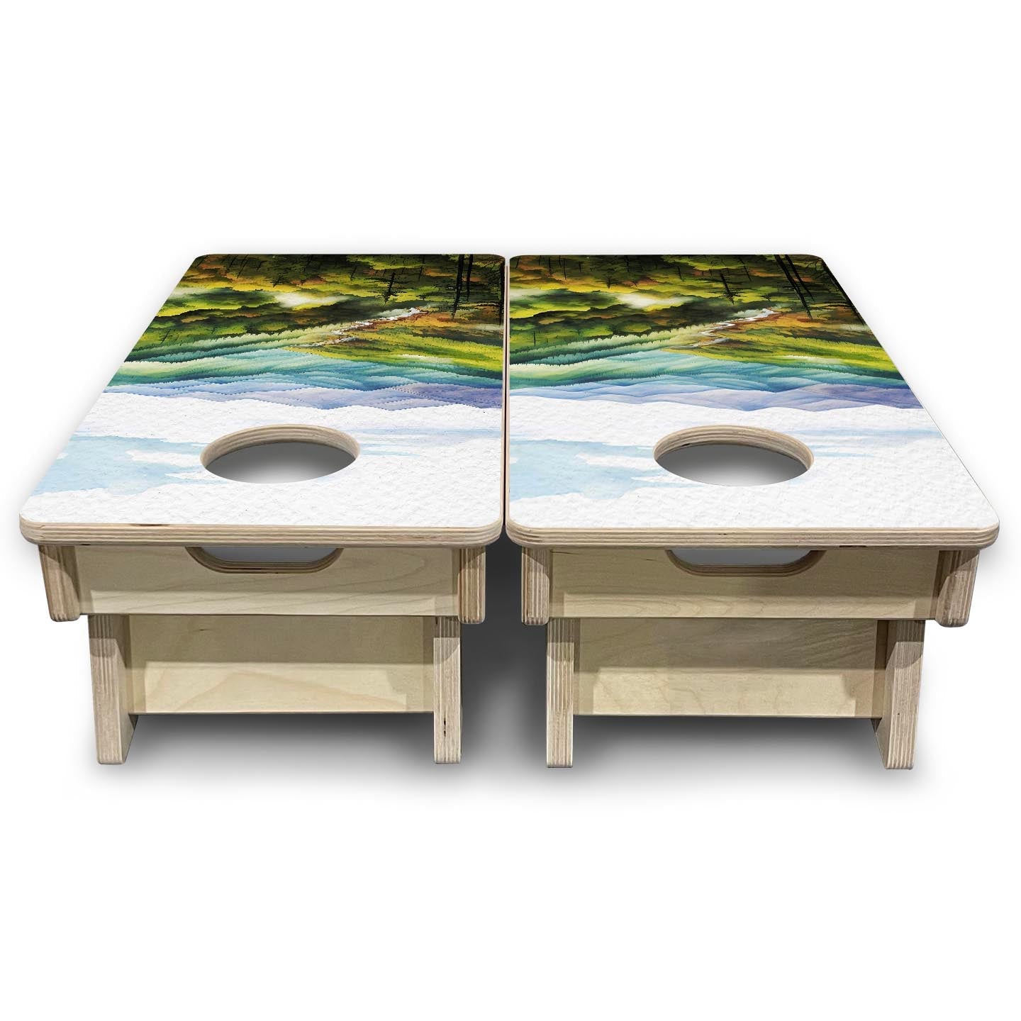 Smoky Mountains - Mini or Vacation Size Boards by Cornhole Solutions, custom cornhole board detail photo 4