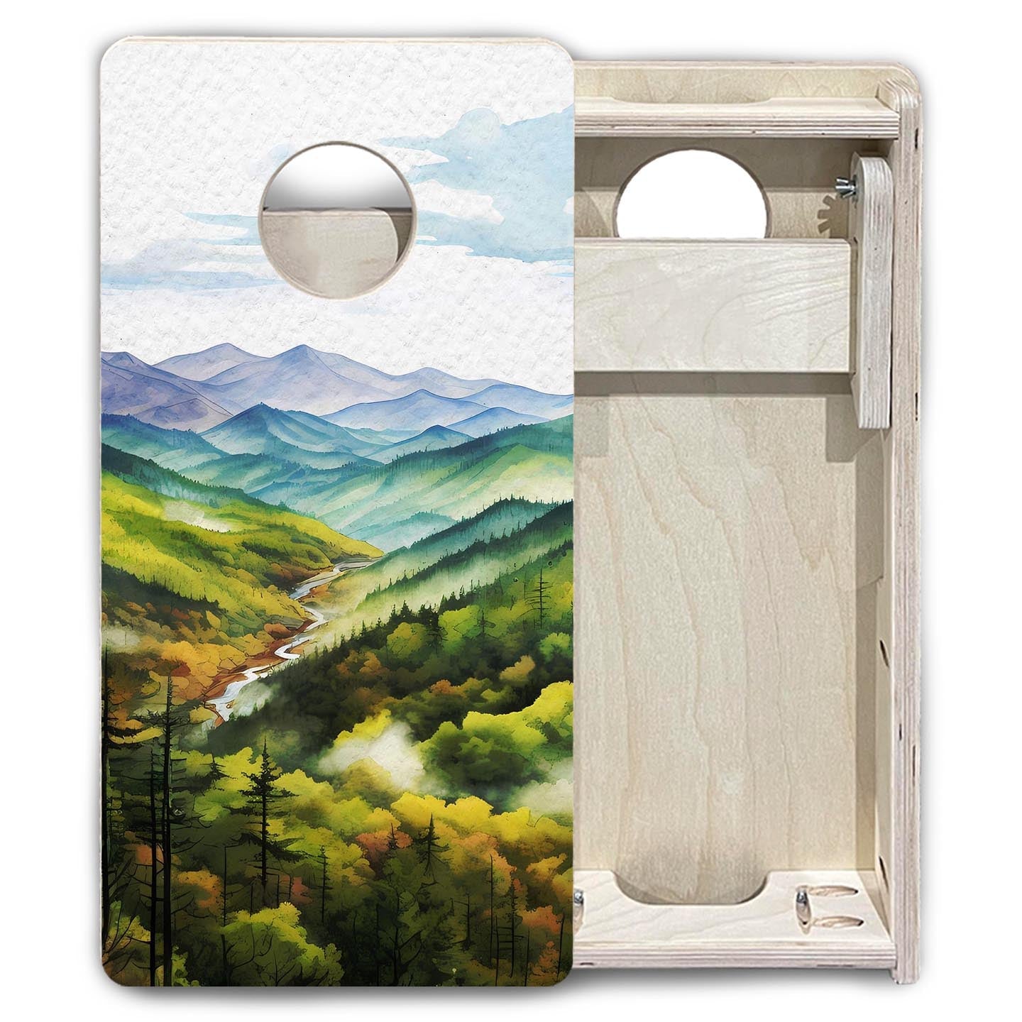 Smoky Mountains - Mini or Vacation Size Boards by Cornhole Solutions, custom cornhole board detail photo 6