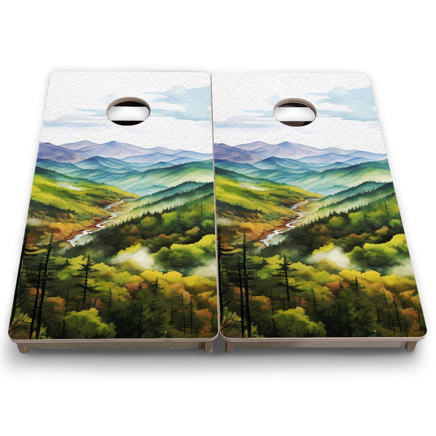 Smoky Mountains - Mini or Vacation Size Boards by Cornhole Solutions, custom cornhole board detail photo 7