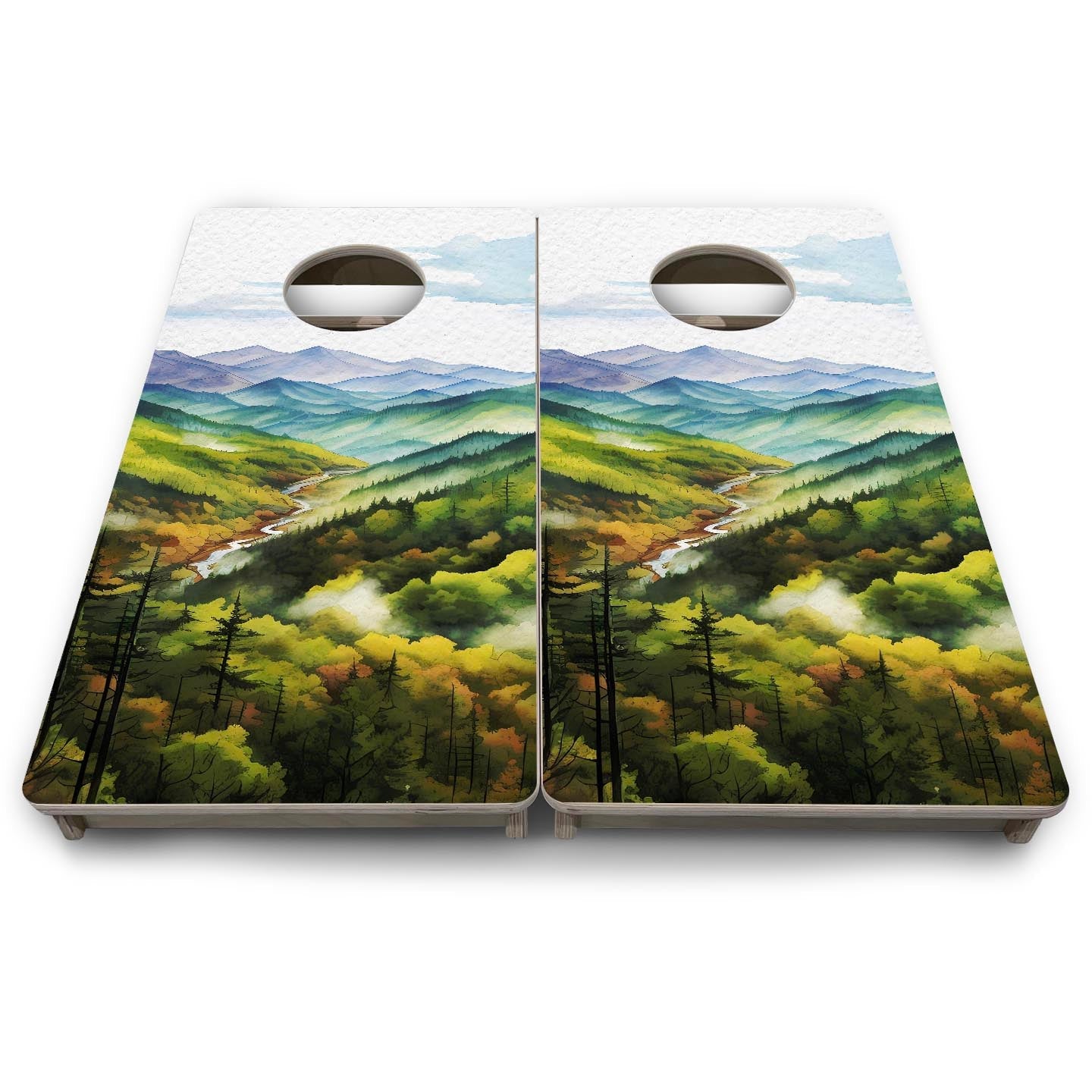 Smoky Mountains - Mini or Vacation Size Boards by Cornhole Solutions, custom cornhole board detail photo 9
