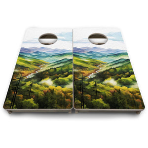 Smoky Mountains - Mini or Vacation Size Boards by Cornhole Solutions, custom cornhole board detail photo 9