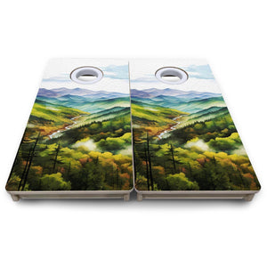 Smoky Mountains - Mini or Vacation Size Boards by Cornhole Solutions, custom cornhole board detail photo 8