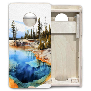Yellowstone - Mini or Vacation Size Boards by Cornhole Solutions, custom cornhole board detail photo 6