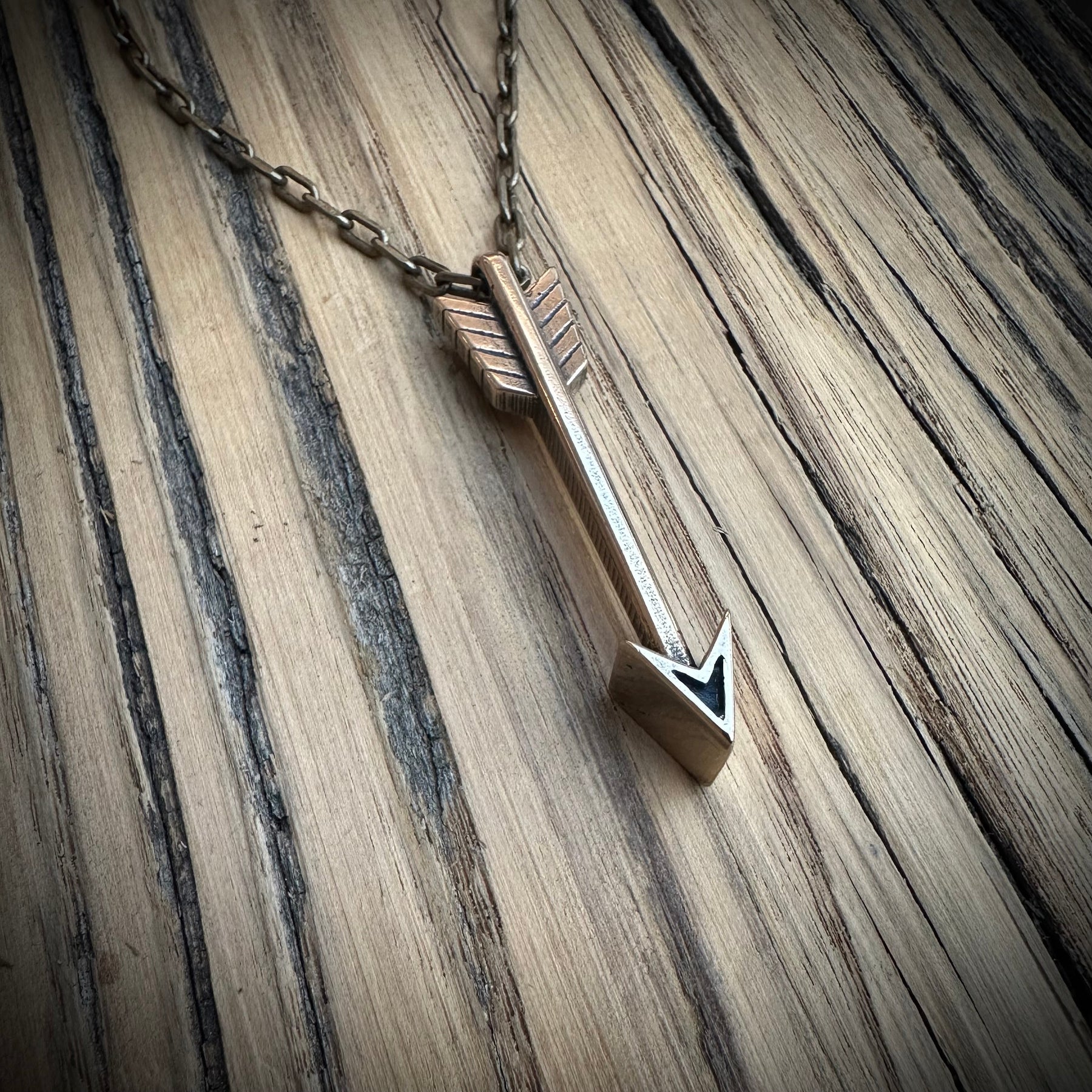 STRENGTH Arrow of Courage Necklace - Bronze by Forged By Fire — view 1 of 8