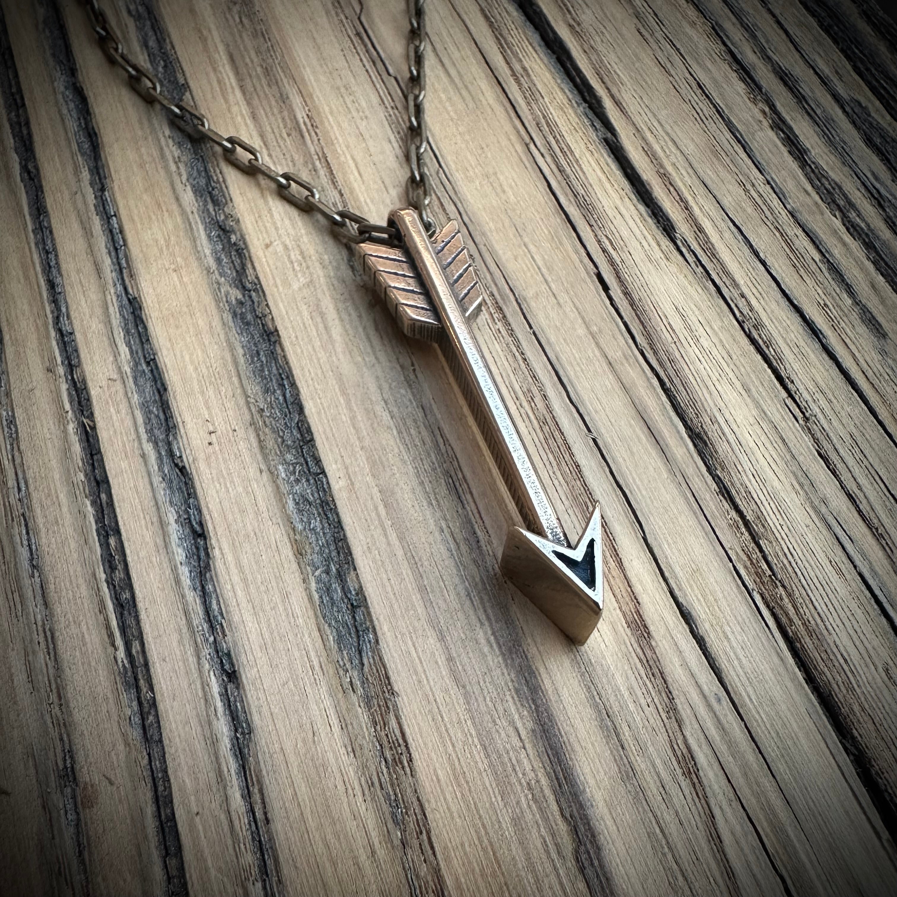 STRENGTH Arrow of Courage Necklace - Bronze by Forged By Fire — view 1 of 8