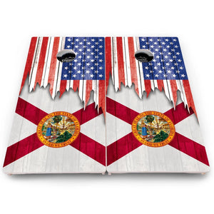 State Flag Cornhole Boards – AL to GA – Pro Lite or Pro Elite