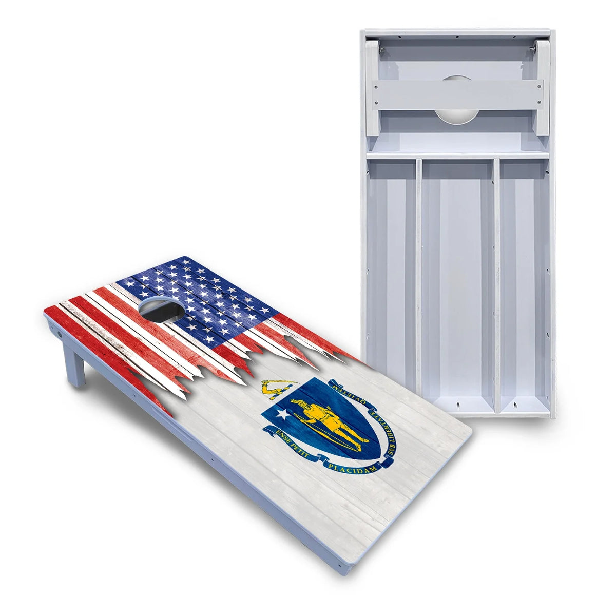 State Flag Designs Massachusetts to New Jersey Cornhole Boards - All Weather Series