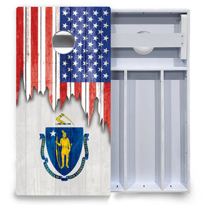 State Flag Designs Massachusetts to New Jersey Cornhole Boards - All Weather Series