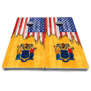 State Flag Designs Massachusetts to New Jersey Cornhole Boards - All Weather Series