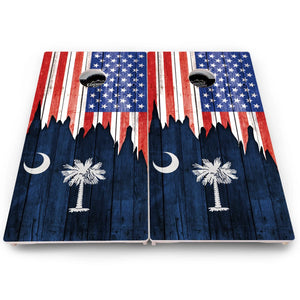 State Flag Cornhole Boards – NM to SC – Pro Lite or Pro Elite