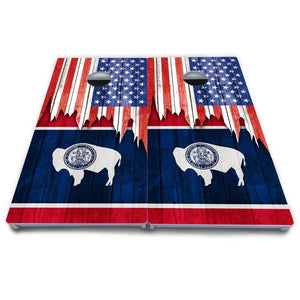 State Flag Designs South Dakota to Wyoming Cornhole Boards - All Weather Series