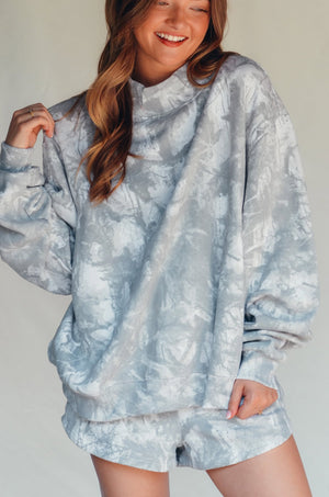 PREORDER ITEM (Estimated 11/10 ship date) White Wash Camo Fleece Shorts