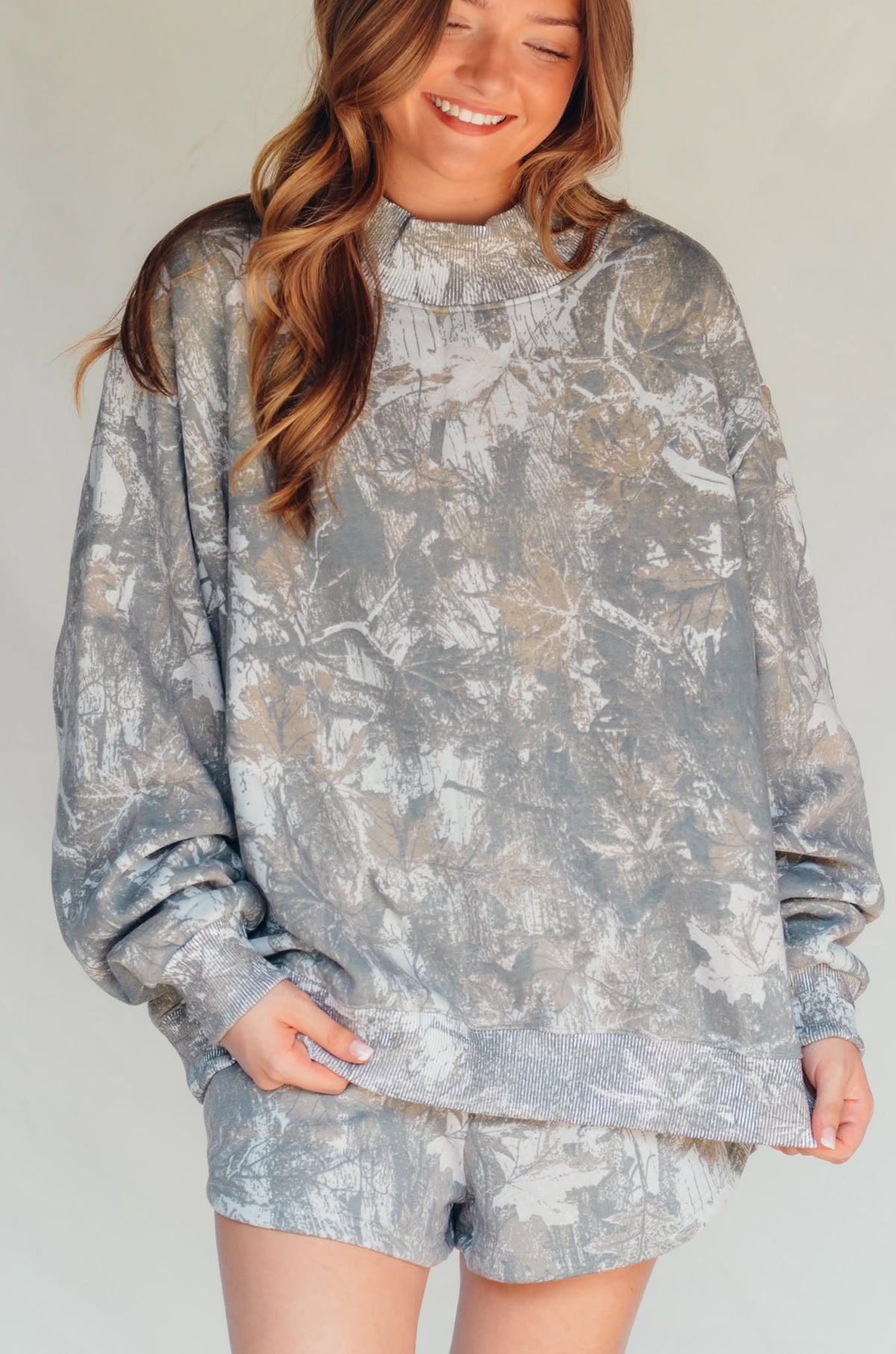 PREORDER ITEM!! (Estimated ship date 11/10) Vintage Camo Mock Neck Sweatshirt by Southern Bliss Company