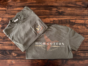 Alternate view of Duck Sage Green Comfort Colors Pocket Tee by High Cotton Hat Co