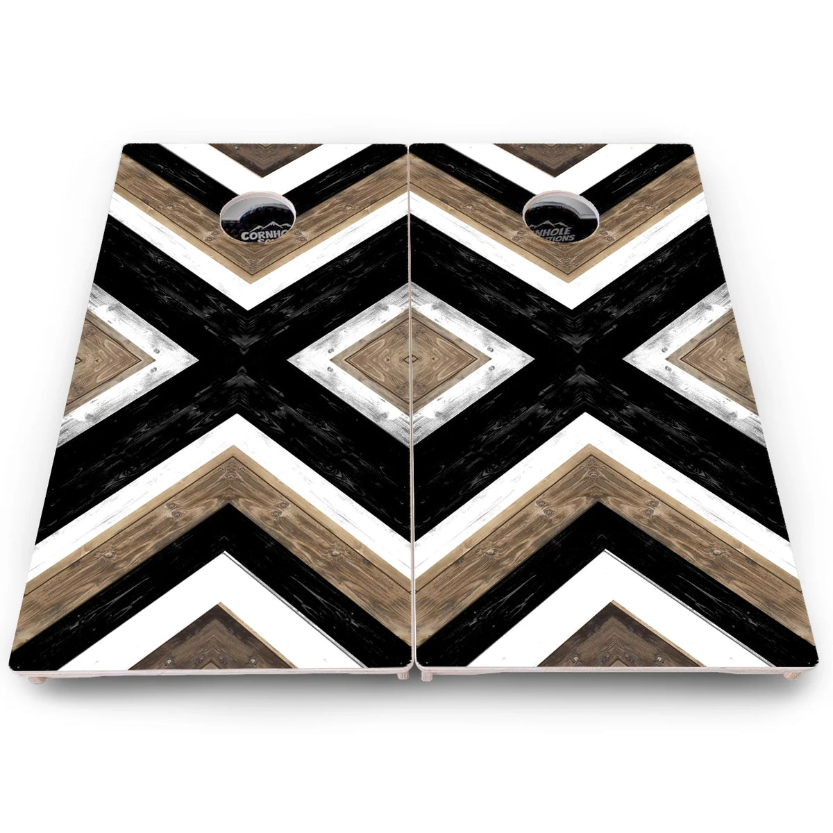 Woodgrain Stripe Cornhole Boards – Pro Lite or Pro Elite