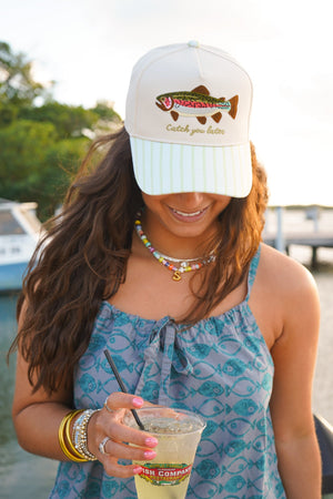 Catch You Later - Green Stripe Hat