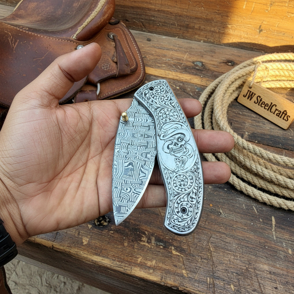 Obsidian Mosaic Folder Knife product detail, view 3