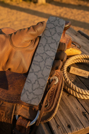 Stonebrand Damascus Billet Bar 10" Handmade Mosaic Turtle Shell