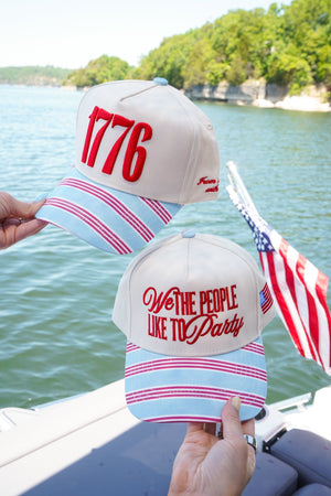 1776 Blue and Red Stripe Hat