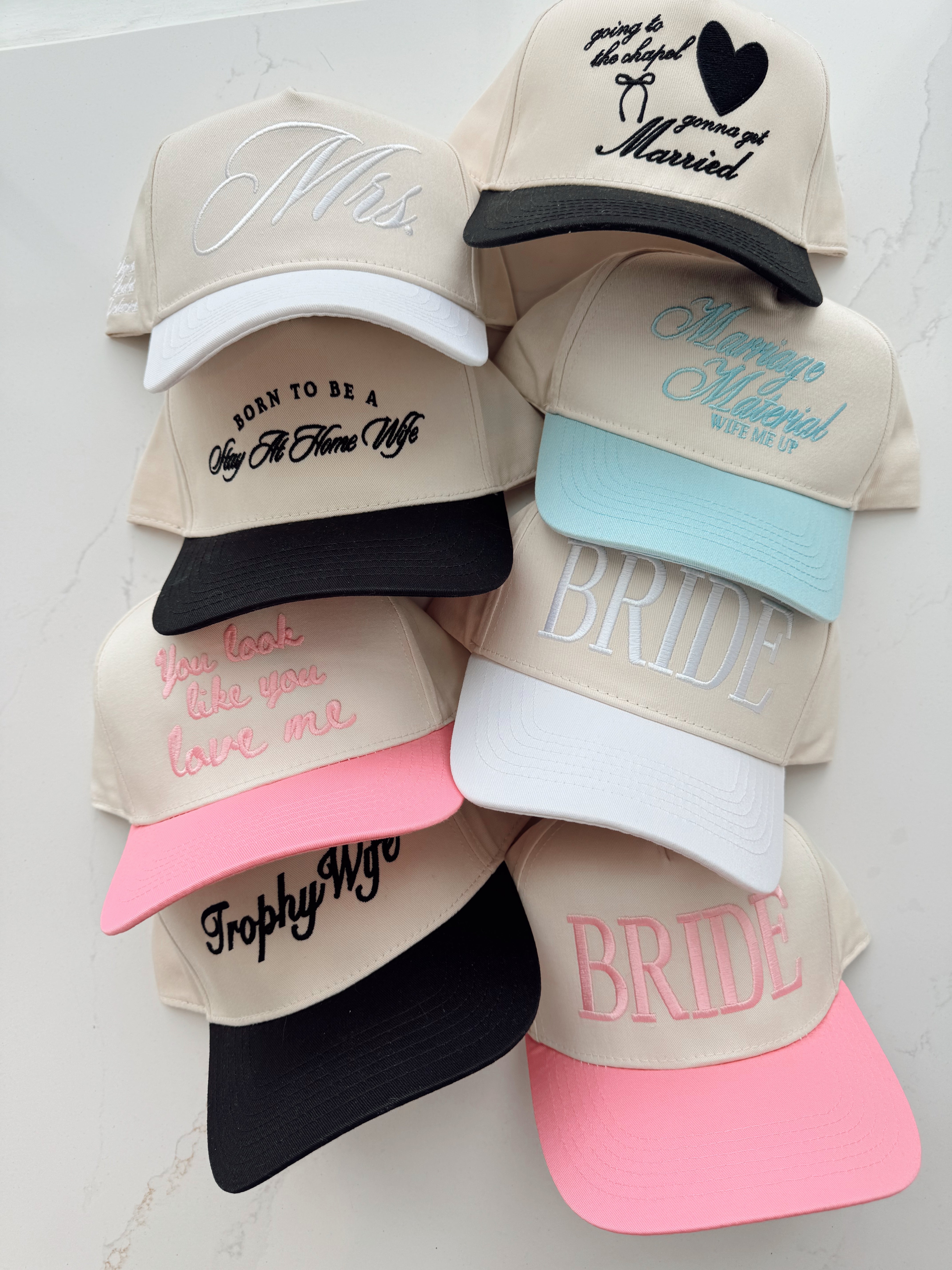 Born To Be A Stay At Home Wife - Black Vintage Trucker Hat detail view by KenzKustomz