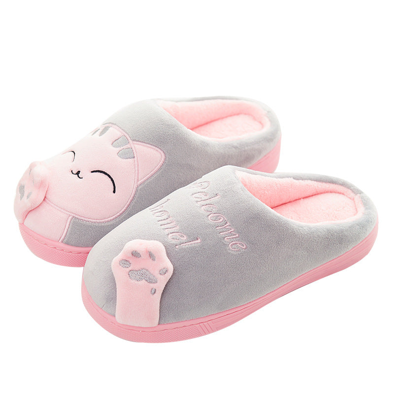 Cute Plush Cat Slippers for Winter Home Wear by The Mississippi Mermaid Mercantile - view 11