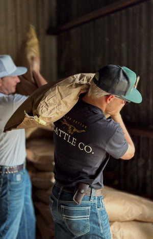 Cattleman Black Comfort Colors Pocket Tee by High Cotton Hat Co in Texas