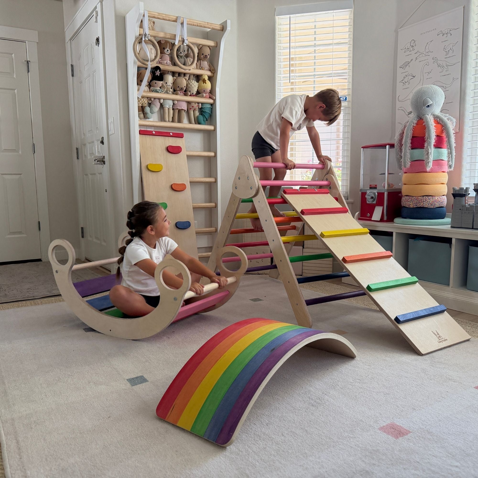 Complete Home Adventure Playset by Bunny Hopkins, handcrafted wooden activity toy main product photo