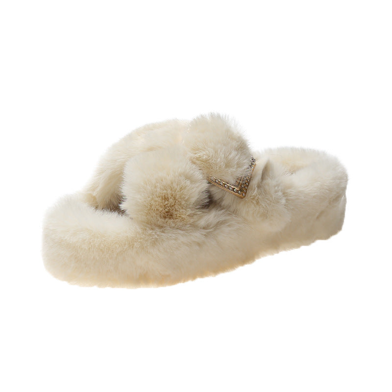 Opened Toed Extra Fluffy Slippers by The Mississippi Mermaid Mercantile - view 5