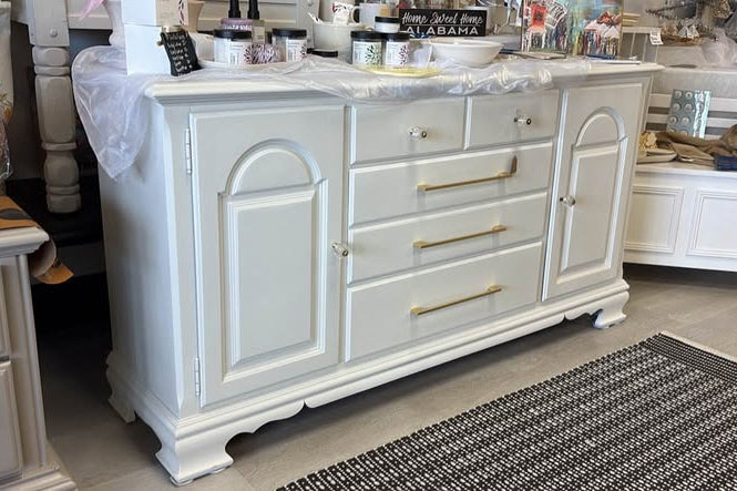 Refurbished White Buffet Cabinet