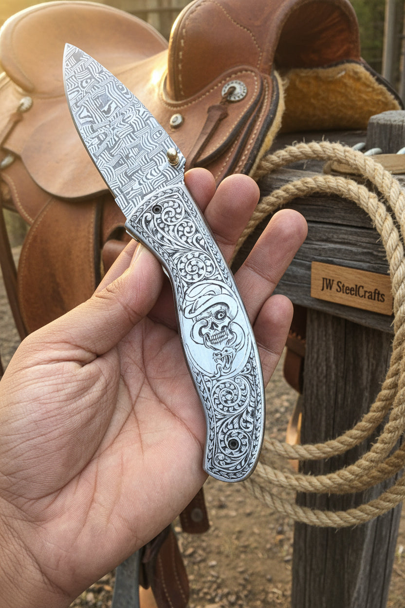 Obsidian Mosaic Folder Knife product detail, view 8