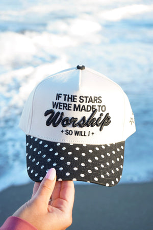 Stars Were Made to Worship - Black Polka Dot Trucker Hat
