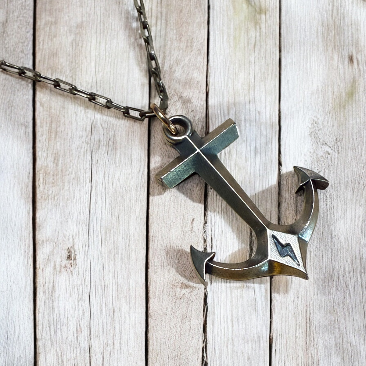 Hold Fast Anchor Necklace - Bronze Christian necklace by Forged By Fire - additional view 10