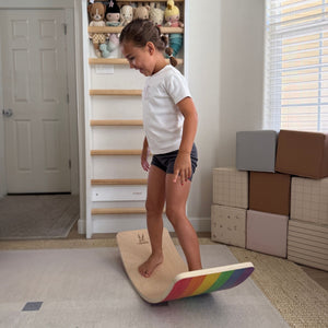 Wobble Board by Bunny Hopkins, handcrafted wooden activity toy main product photo