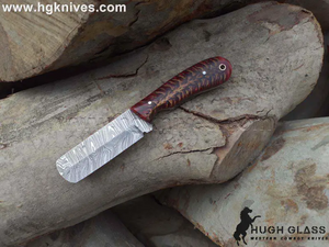 Red Pine Cone Bull Cutter Knife for Ranch Work and Collecting