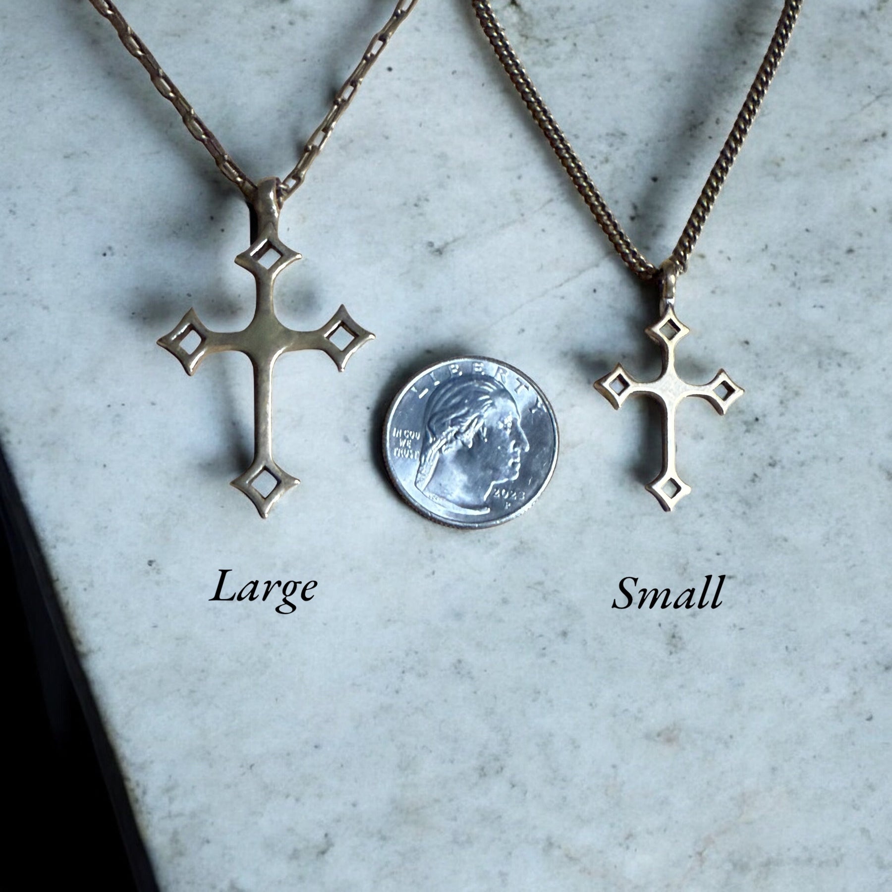 Gothic Medieval Cross Necklace - Bronze by Forged By Fire — view 4 of 8