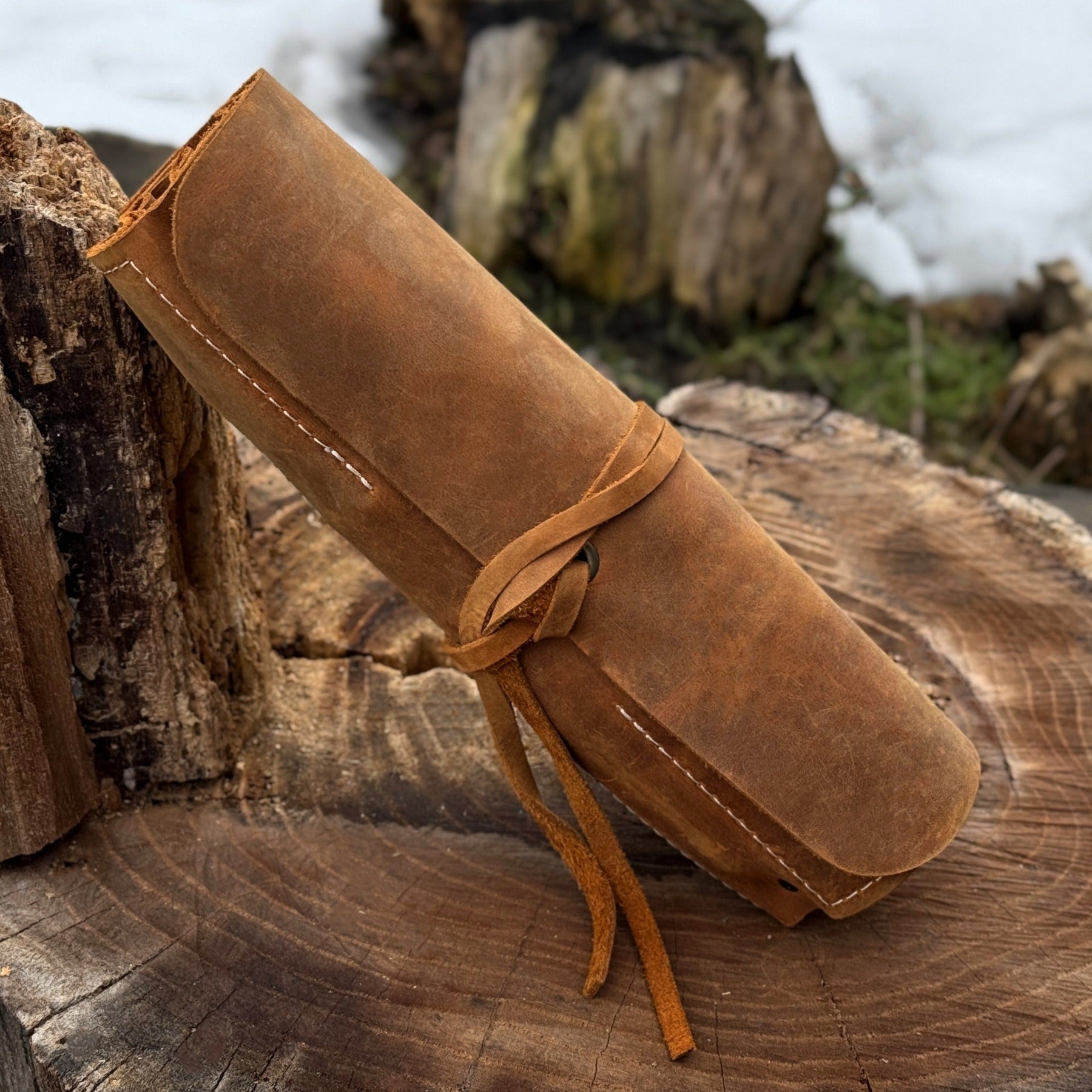 8 Pocket Leather Tool Roll