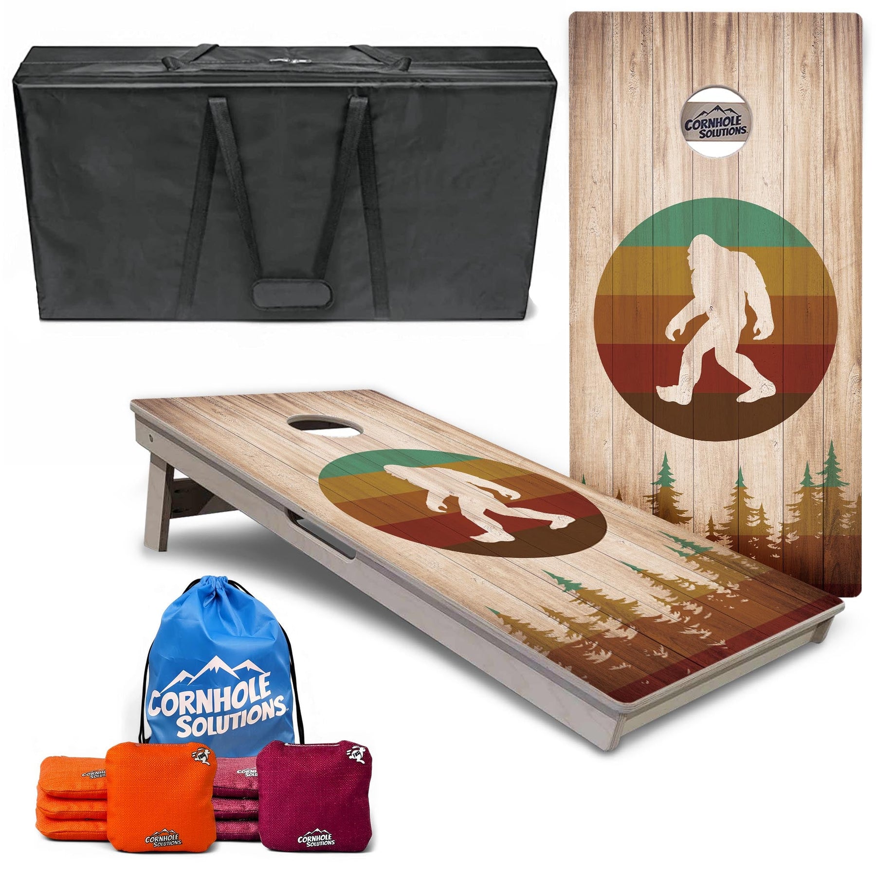 Complete Tournament Cornhole Bundle - Boards, Bags & Carrying Case - Bigfoot