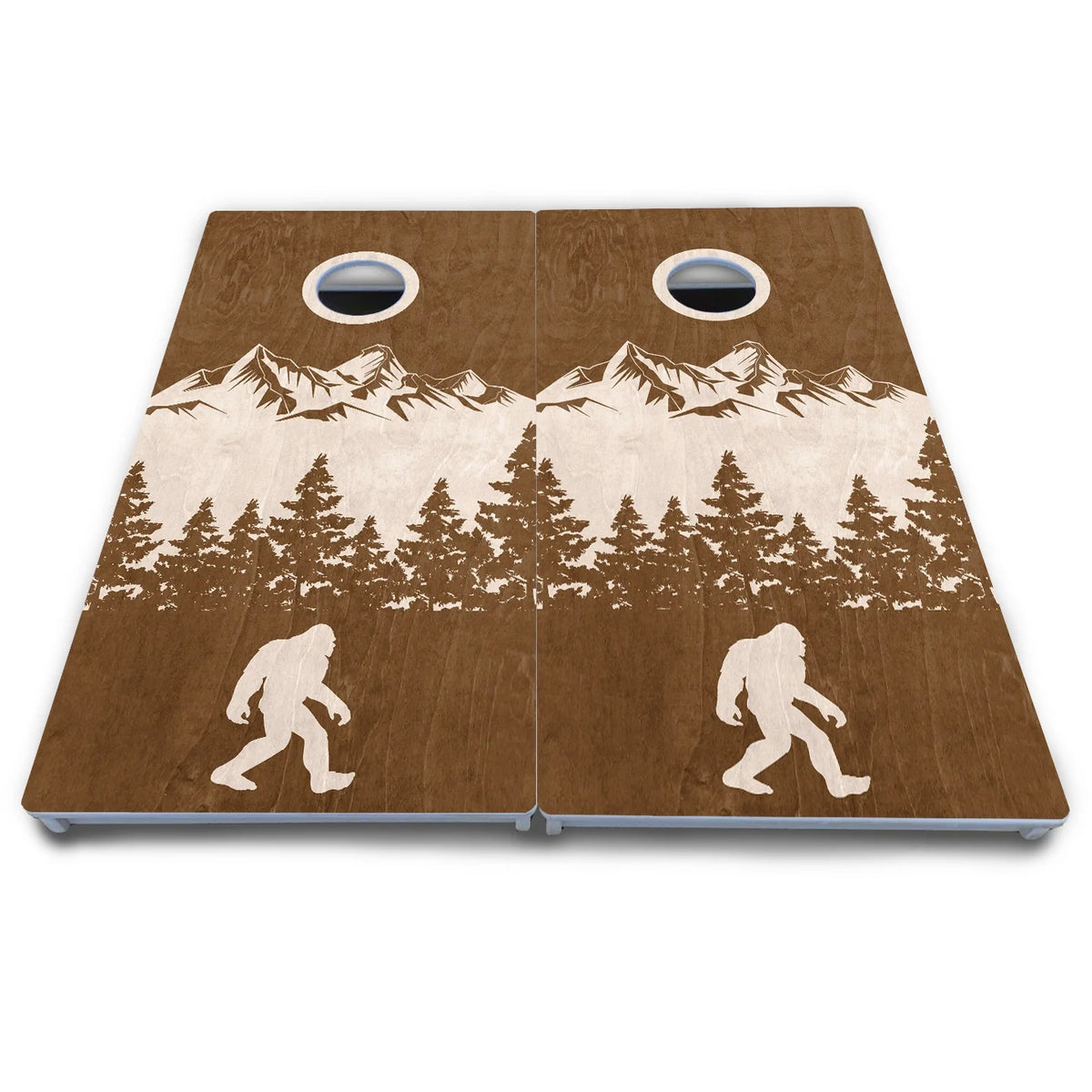 Bigfoot Mountain Scene Cornhole Boards - All Weather Series