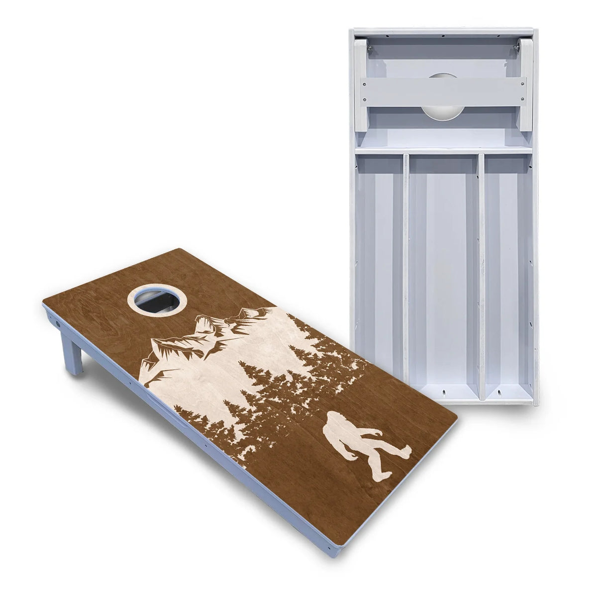 Bigfoot Mountain Scene Cornhole Boards - All Weather Series