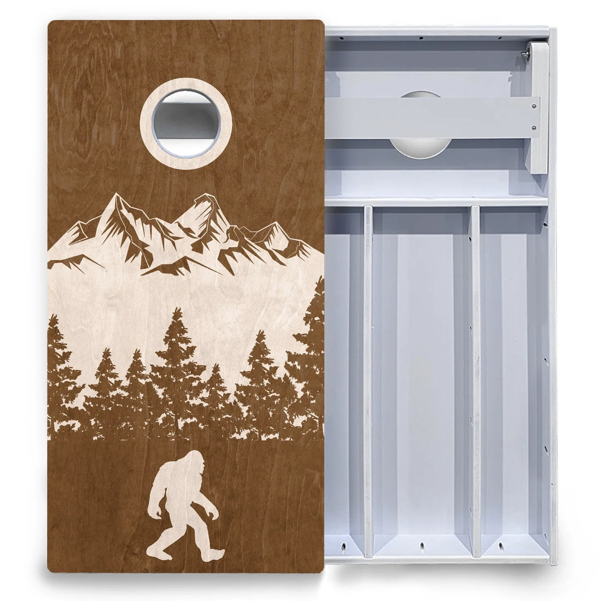 Bigfoot Mountain Scene Cornhole Boards - All Weather Series