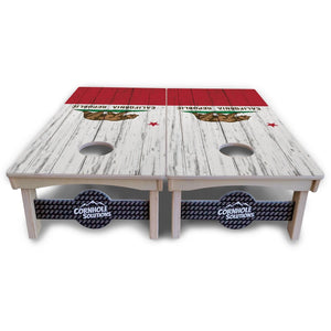 Rustic California Flag Cornhole Boards – Pro Lite or Pro Elite