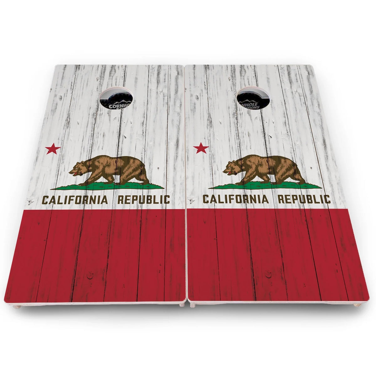 Rustic California Flag Cornhole Boards – Pro Lite or Pro Elite