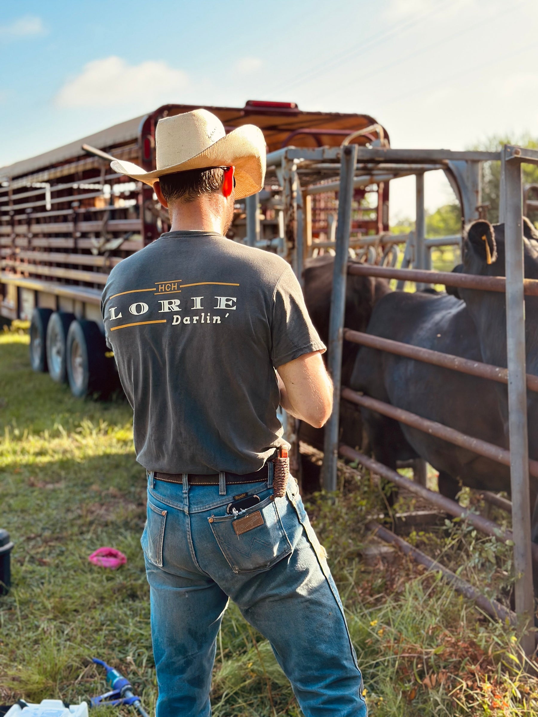 Alternate view of Lorie Darlin' Comfort Colors Pocket Tee by High Cotton Hat Co